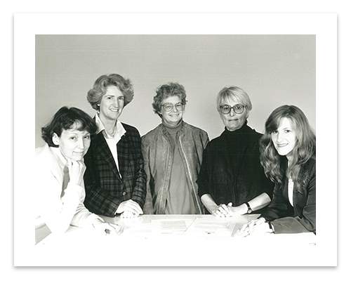 The original project team - 1996
L-R: Wendy Brown, Margot Schofield, Annette Dobson, Lois Bryson, Julie Byles