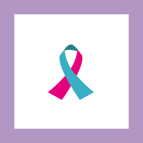 Pink and blue ribbon for pregancy and infant loss rememberance
