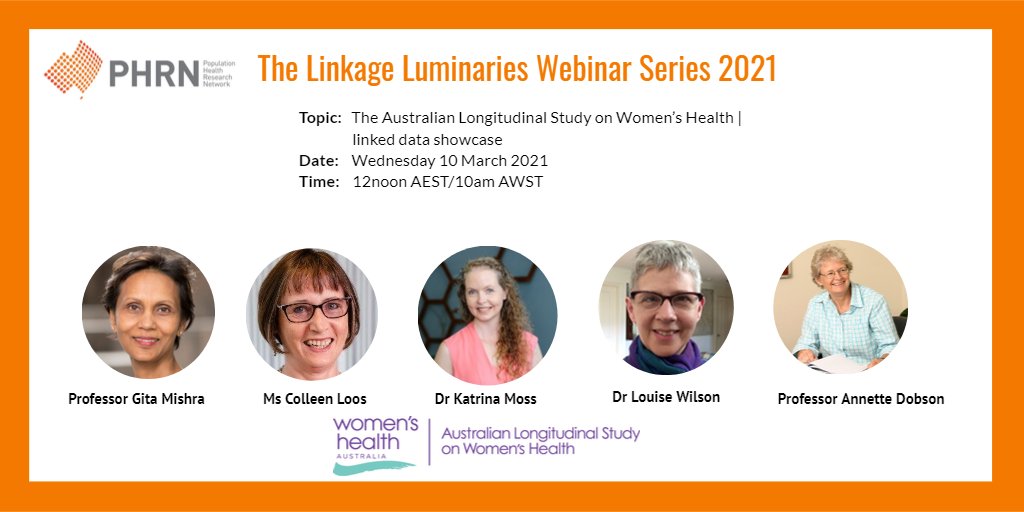 PHRN linkage luminaries webinar with ALSWH March 10 2021